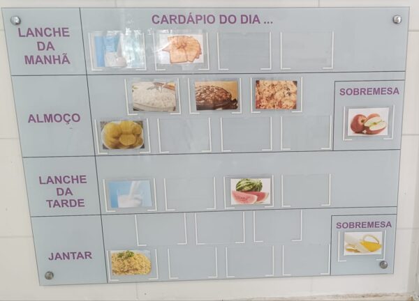 Lousa de vidro - Cardapio